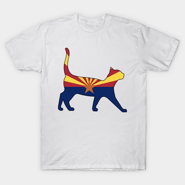 State of Arizona Flag for Cat Lovers T-Shirt by Gsallicat